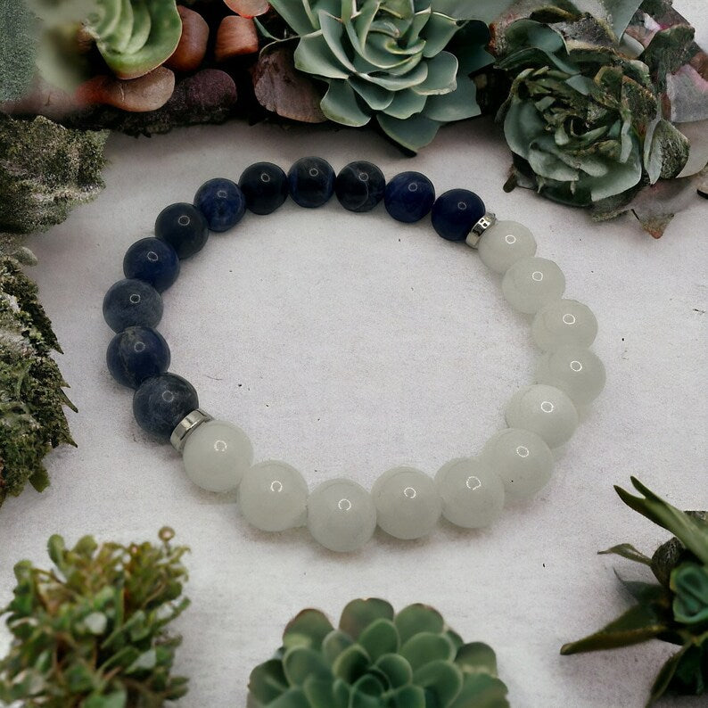 Sodalite and White Jade