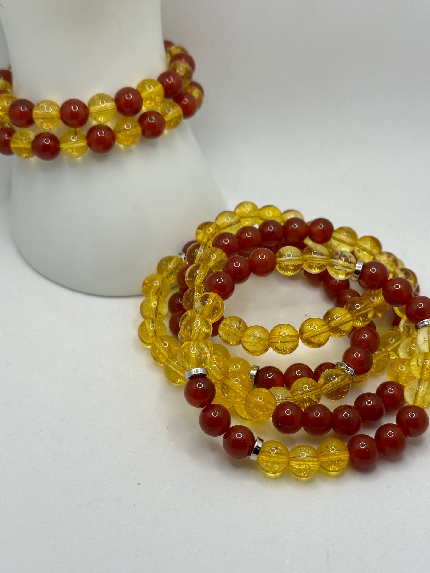 Citrine and Carnelian Bracelet