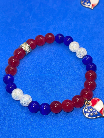 Patriotic Beaded to Bracelets – Single and Stack Options