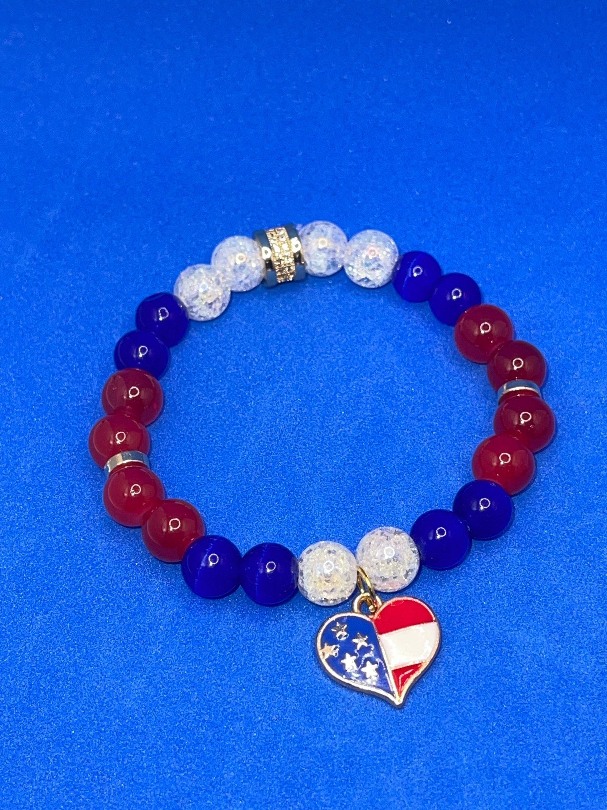 Patriotic Beaded to Bracelets – Single and Stack Options