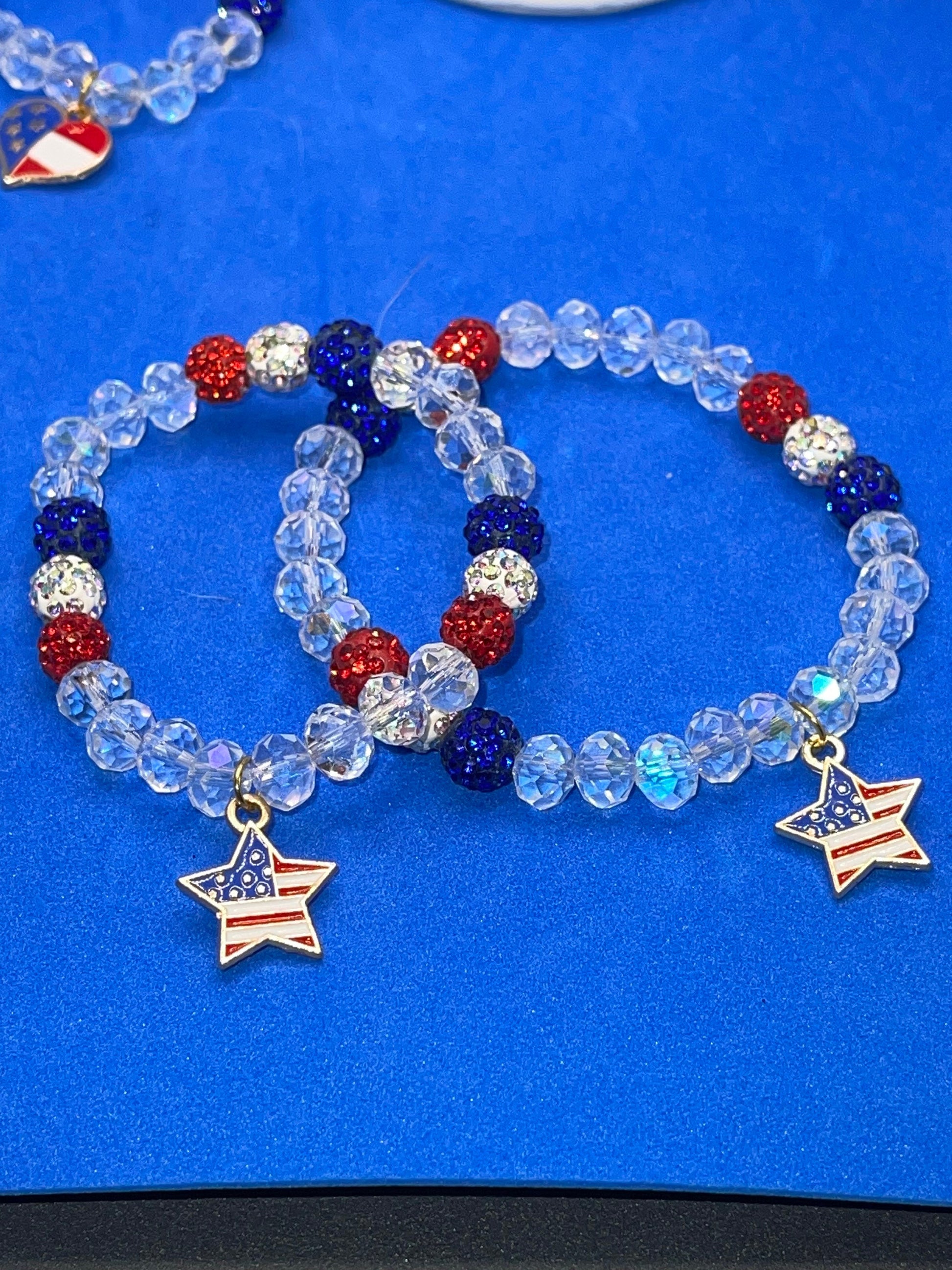 Patriotic Beaded to Bracelets – Single and Stack Options