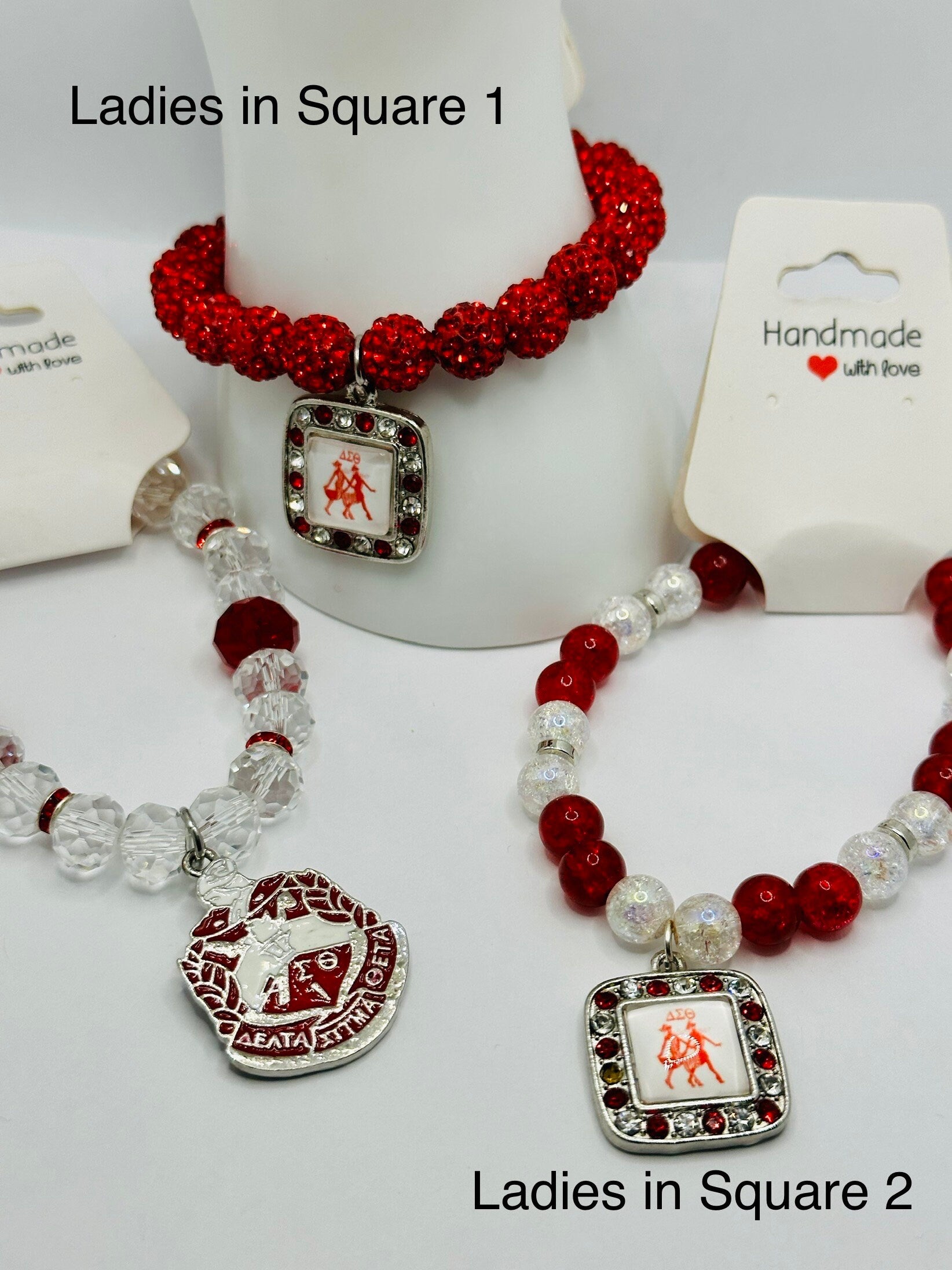 Sorority Bracelets(Crimson and Cream)