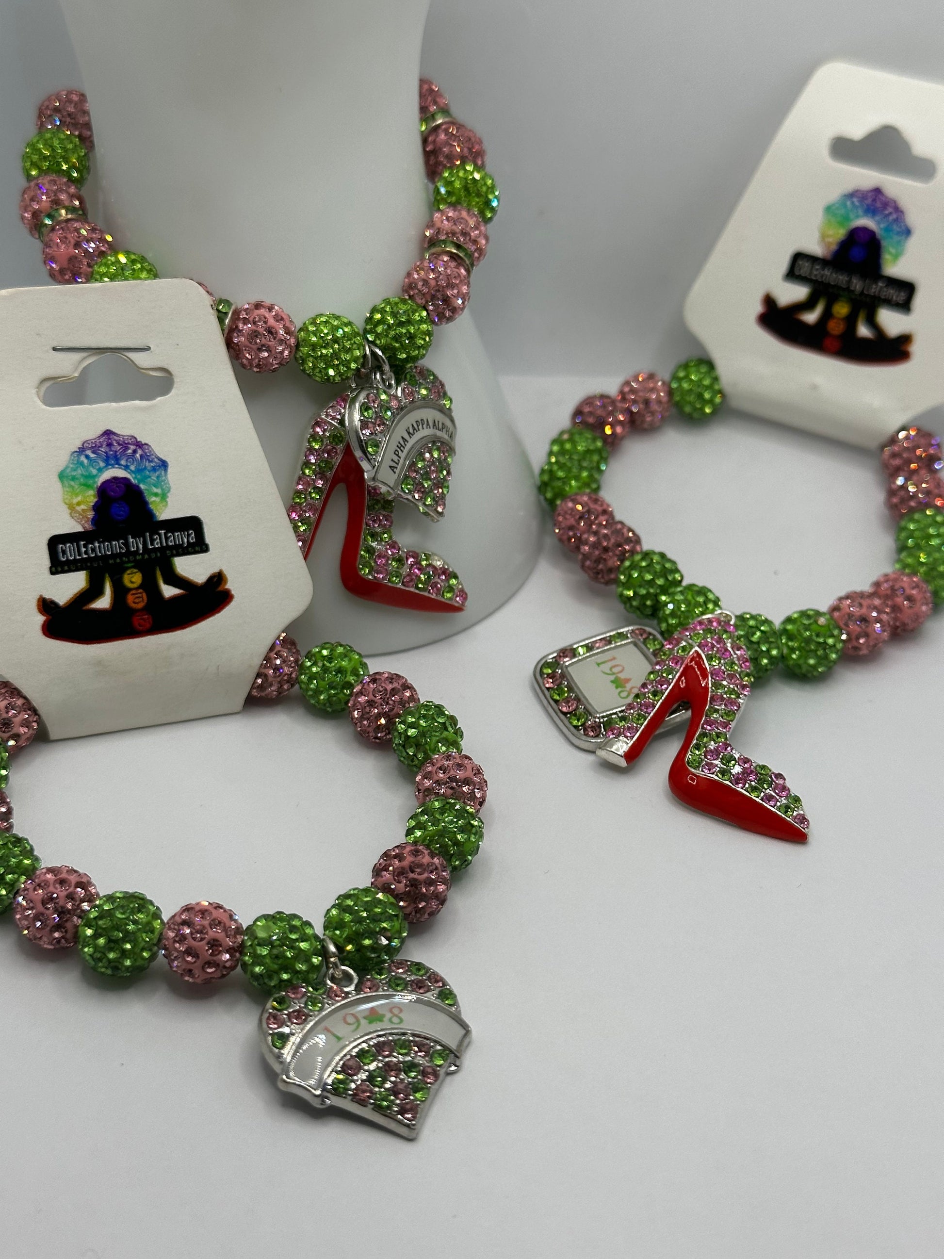 Sorority Bracelets (Pink and Green)