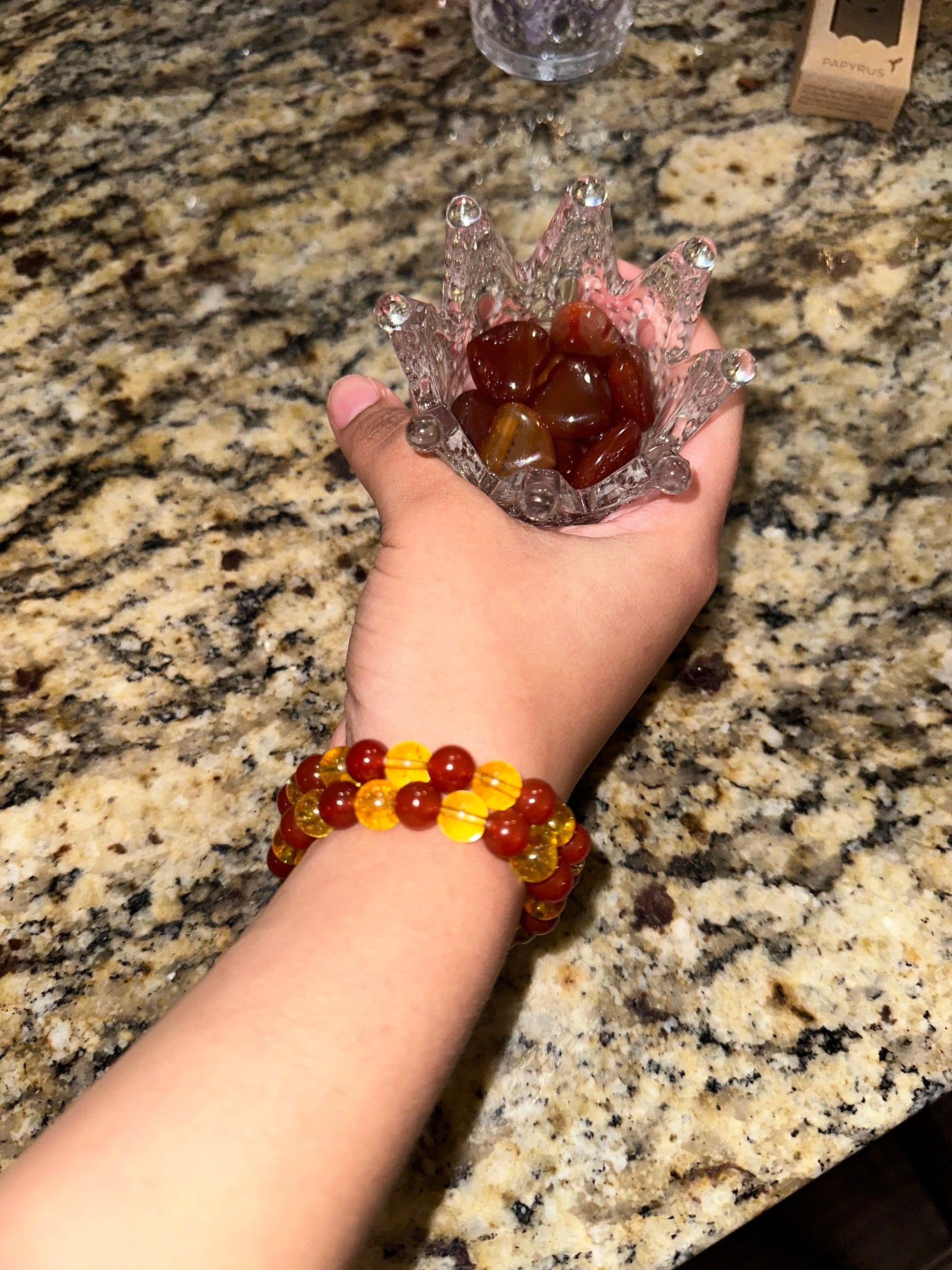 Sacral and Solar Plexus Chakra Bracelet - Handmade Carnelian and Citrine Beaded Bracelet for Positive Energy and Abundance