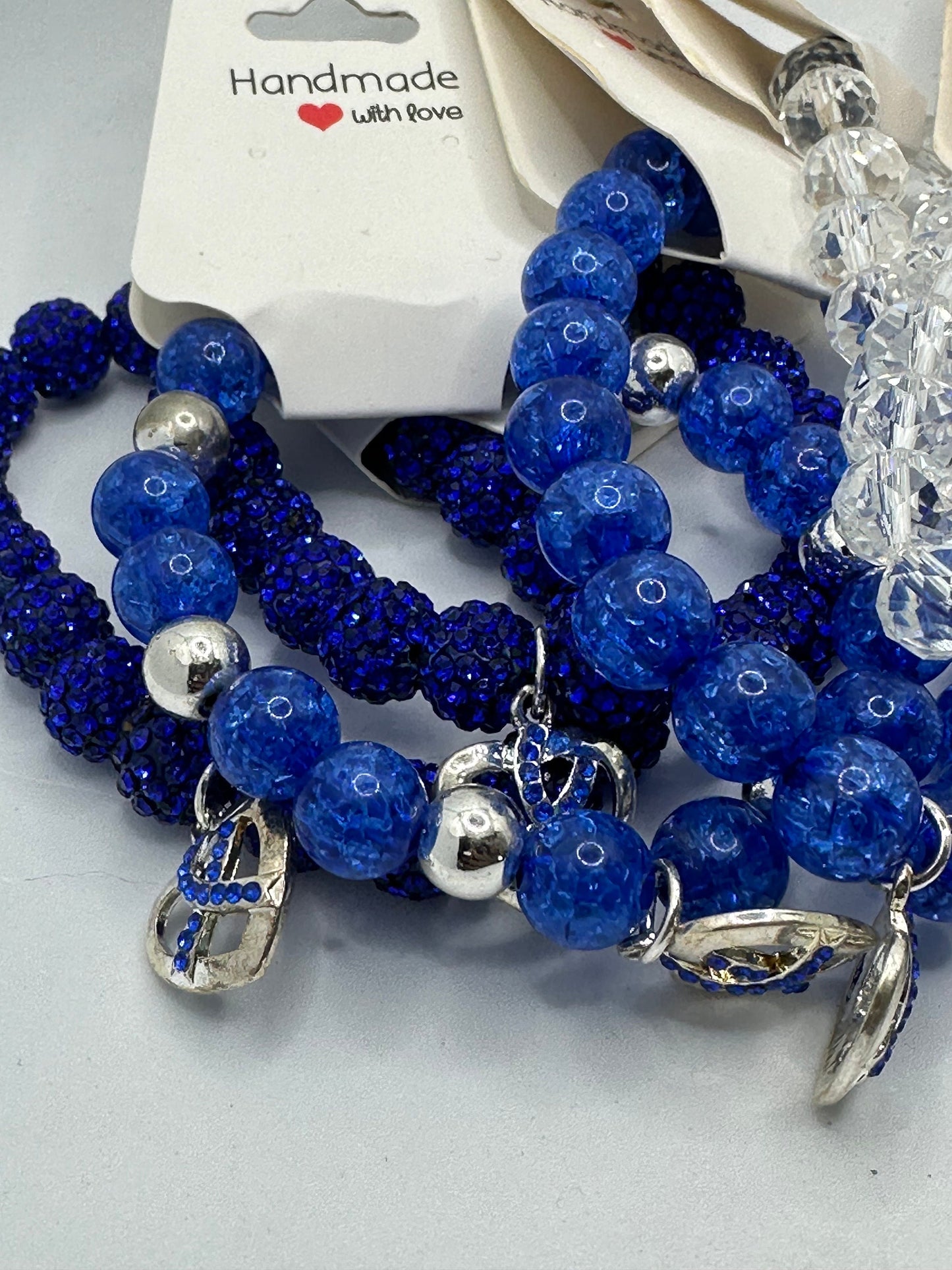 Colon Cancer (awareness)/ Blue Ribbon-Meaningful Gift for Her: Handmade Beaded Bracelet Supporting Survivors