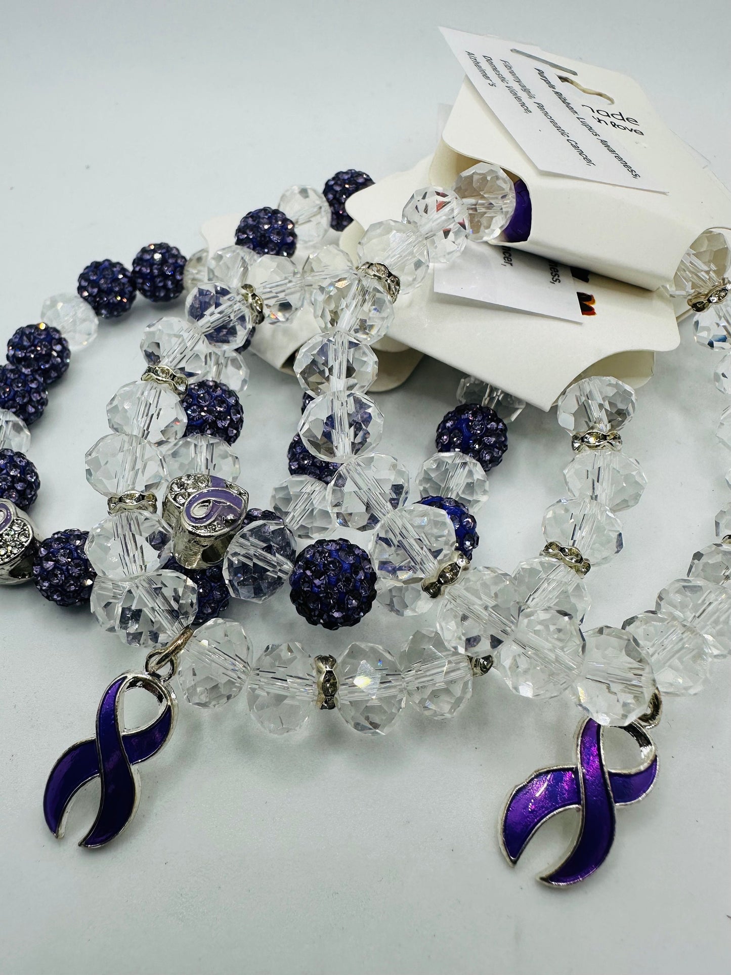 Bling with a Cause: Unique Handmade Statement Bracelet for Lupus, Pancreatic Cancer, and Fibromyalgia Warriors