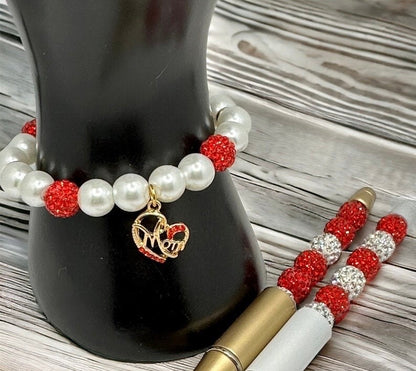 Mom Gift - Pearl and Rhinestone Beads or Crystal Bracelet Set