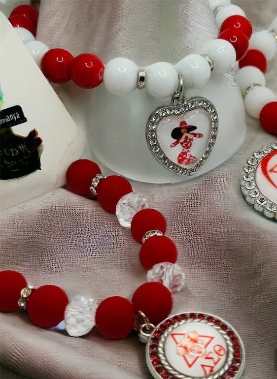 Sorority Bracelets(Crimson and Cream)