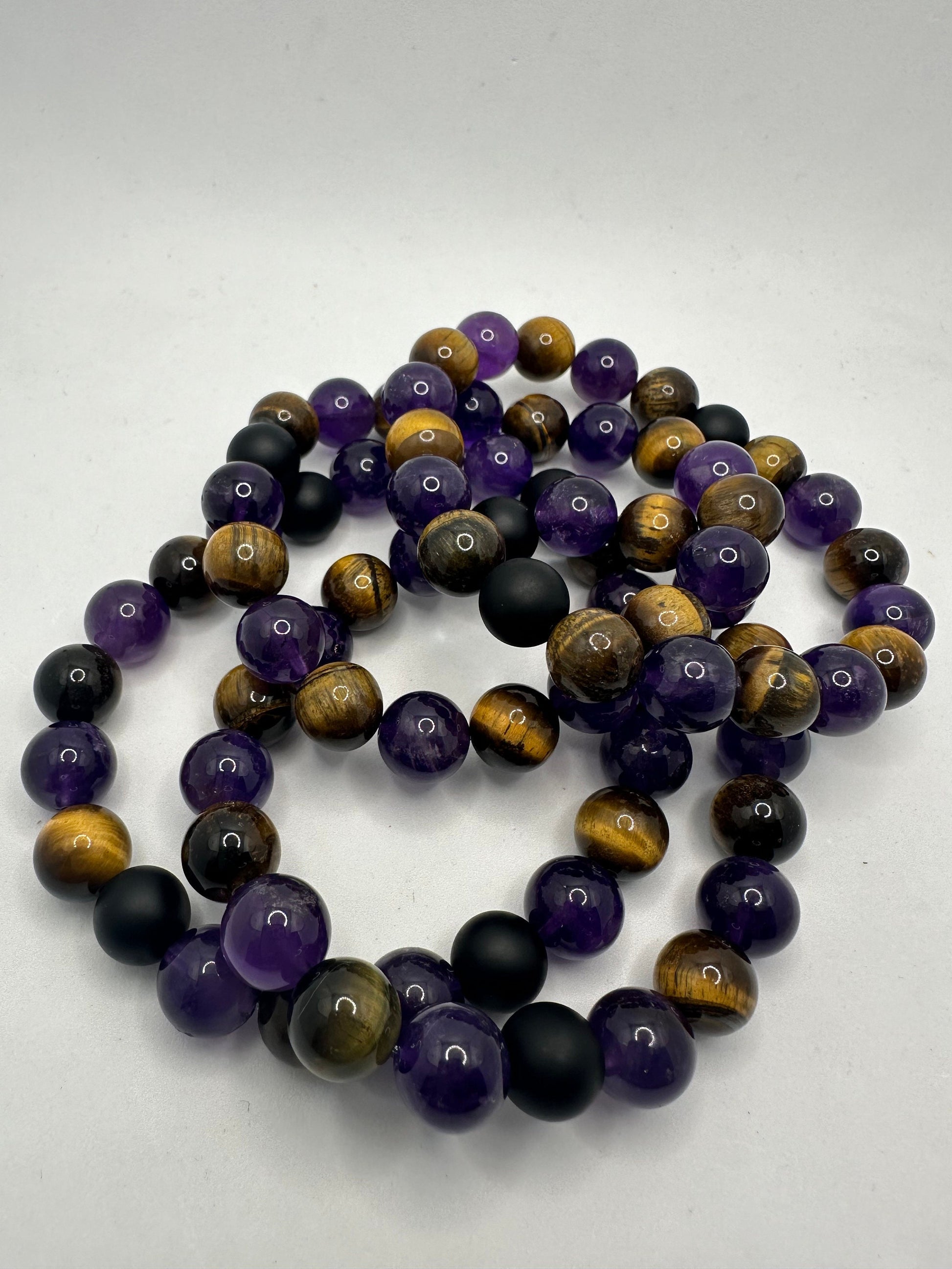 Hello, Handsome: Men’s Amethyst, Tiger Eye, and Onyx Bracelet