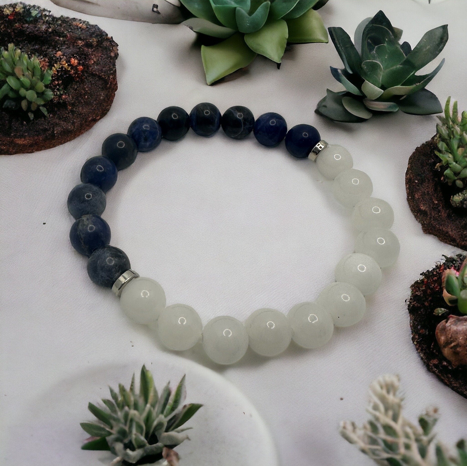 Sodalite and White Jade