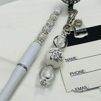 Nurse Life Beaded Pen & Badge Reel Set – Limited Edition!