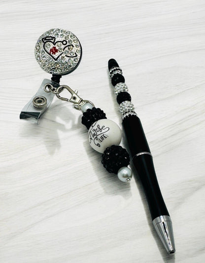 Nurse Life Beaded Pen & Badge Reel Set – Limited Edition!