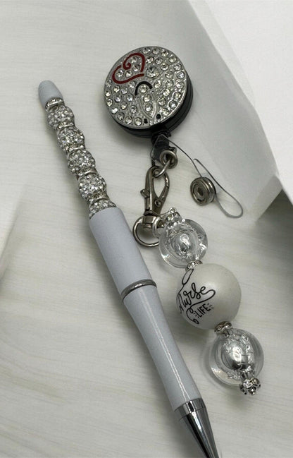 Nurse Life Beaded Pen & Badge Reel Set – Limited Edition!