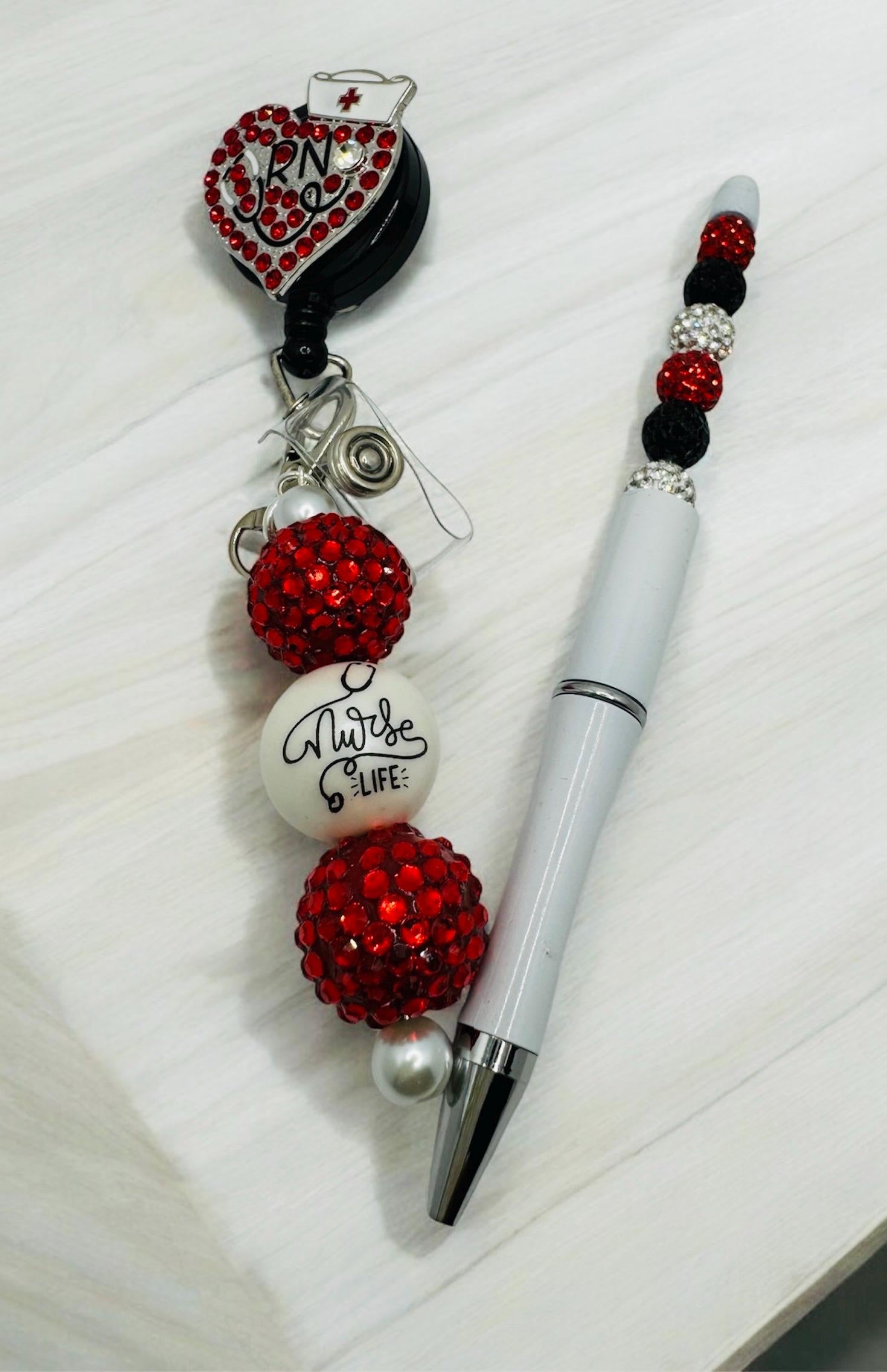 Nurse Life Beaded Pen & Badge Reel Set – Limited Edition!