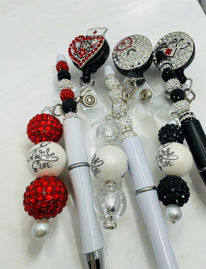 Nurse Life Beaded Pen & Badge Reel Set – Limited Edition!