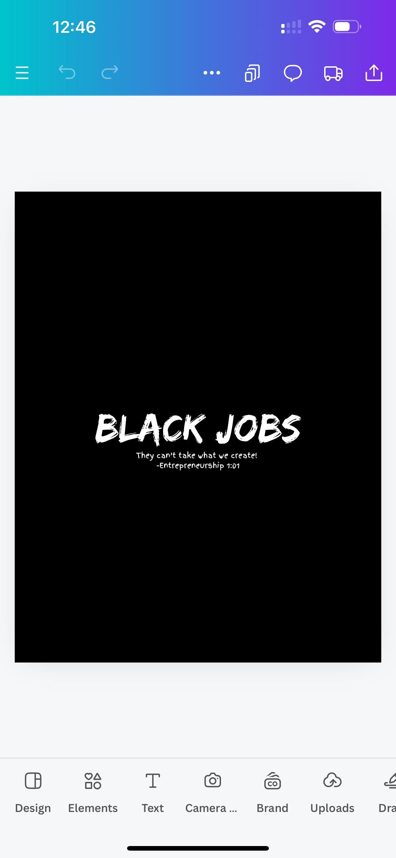 Black Jobs- Inspiring T-Shirt for Black Entrepreneurs