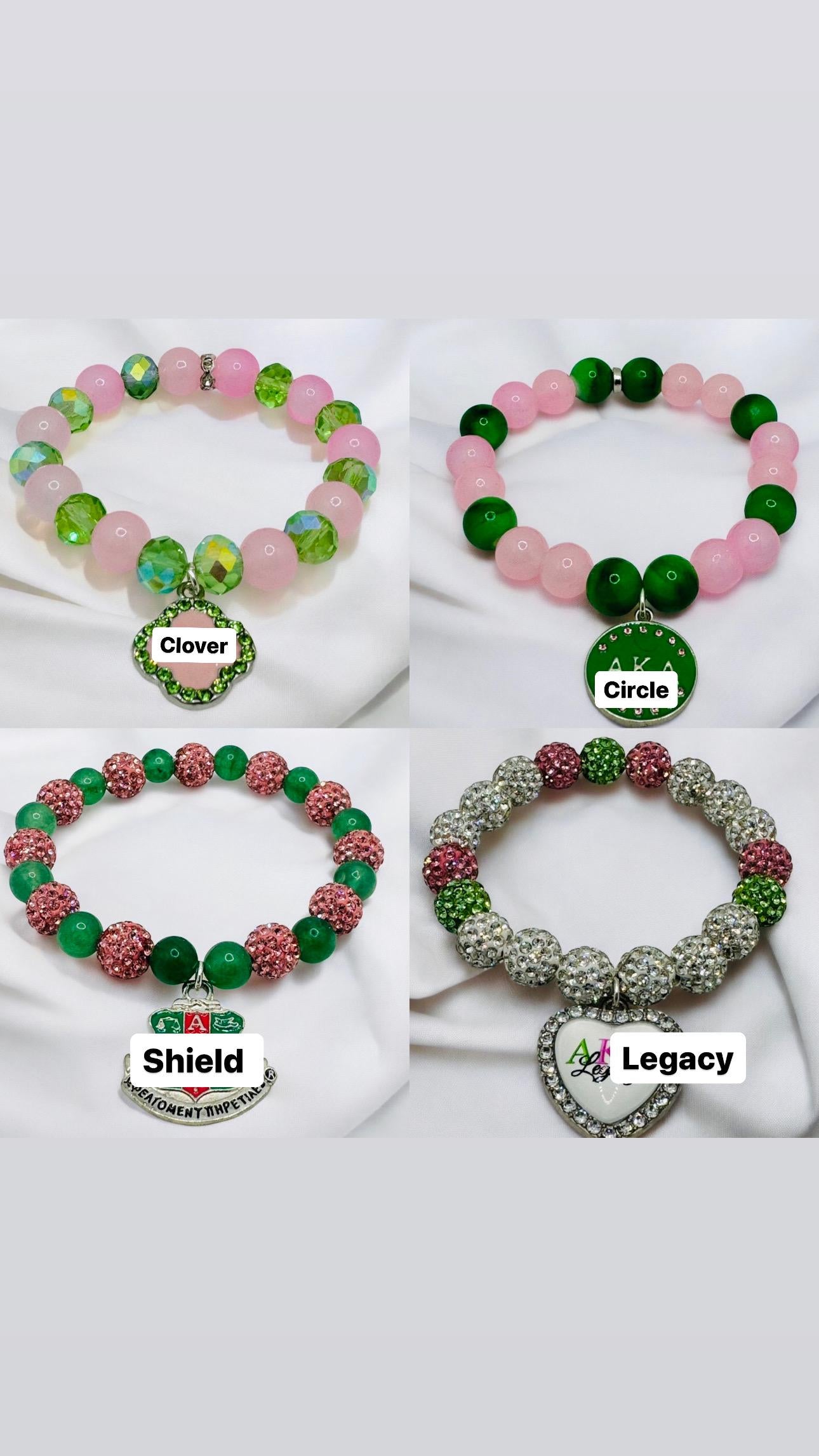 Sorority Bracelets (Pink and Green)