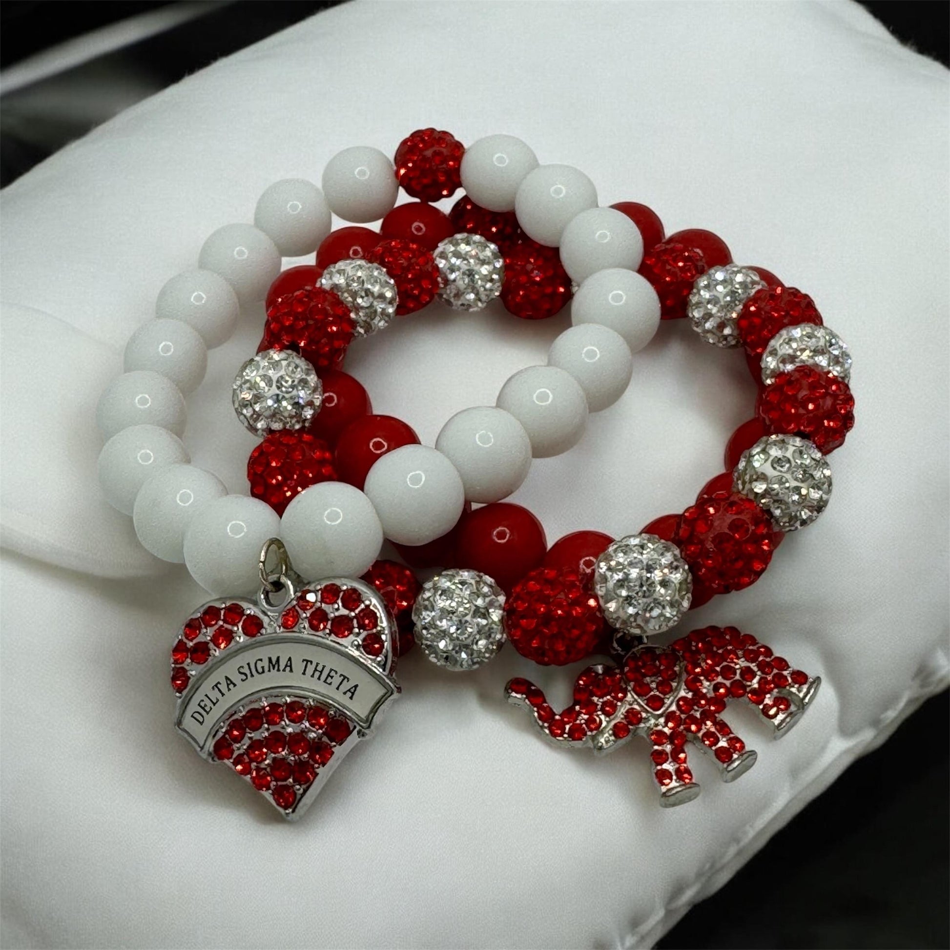 Sorority Bracelets(Crimson and Cream)