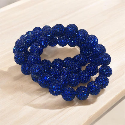 Viral Blue Sparkle Bracelet | Handmade 10mm Rhinestone Beads