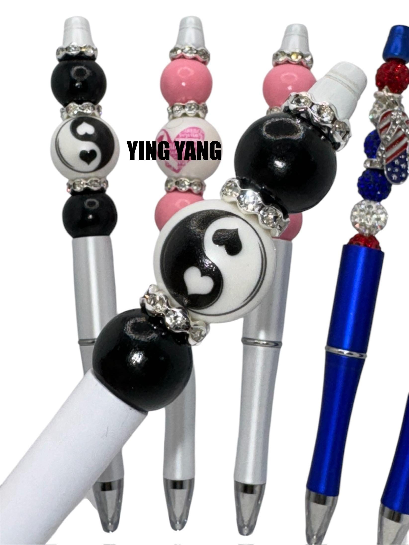 Beaded Pens: Yin Yang, Nurse Life, Awareness, and Patriotic Designs