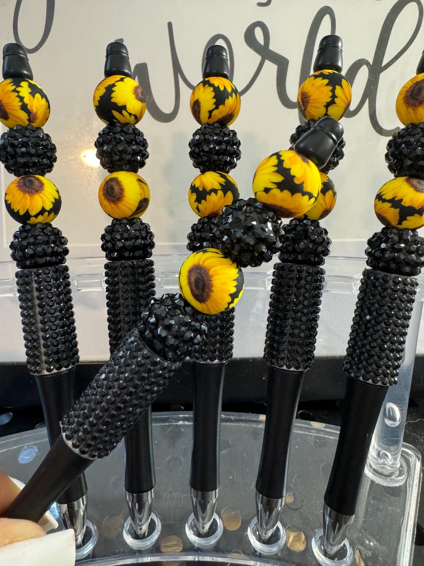 SUNFLOWER BEADED PENS