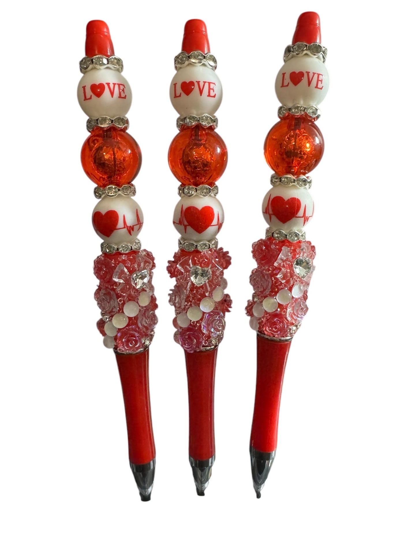 Valentine’s Day Beaded Rhinestone Pens – 5 Gorgeous Designs with 3 Ink Refills