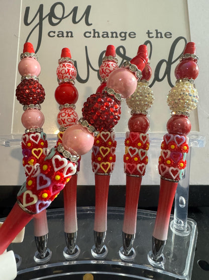 Valentine’s Day Beaded Rhinestone Pens – 5 Gorgeous Designs with 3 Ink Refills