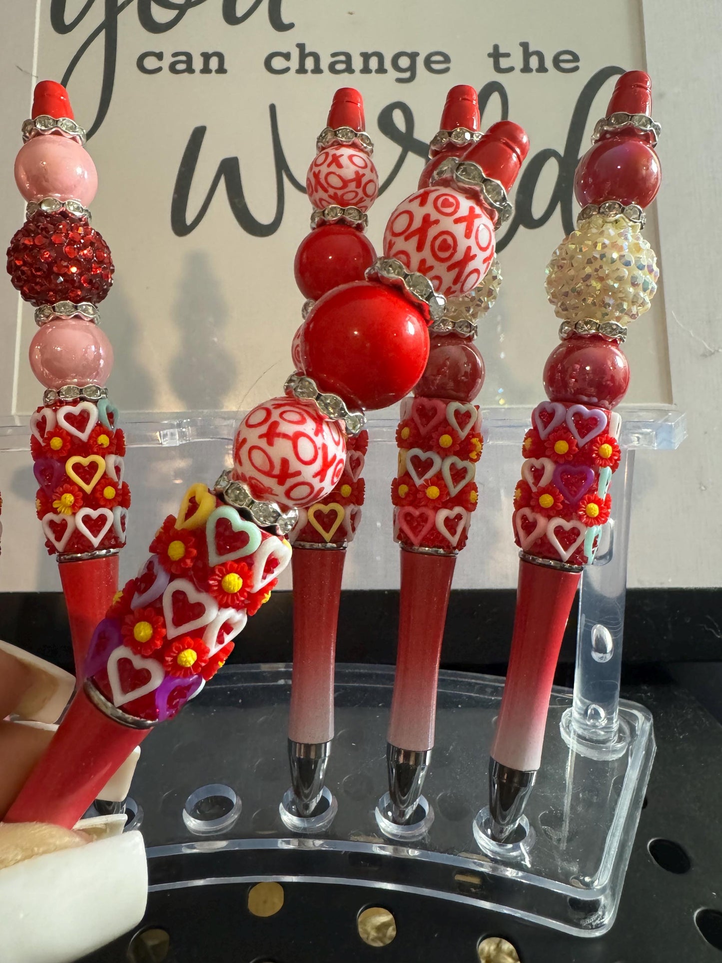 Valentine’s Day Beaded Rhinestone Pens – 5 Gorgeous Designs with 3 Ink Refills