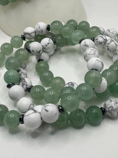 Green Aventurine and Howlite - Peace and Prosperity