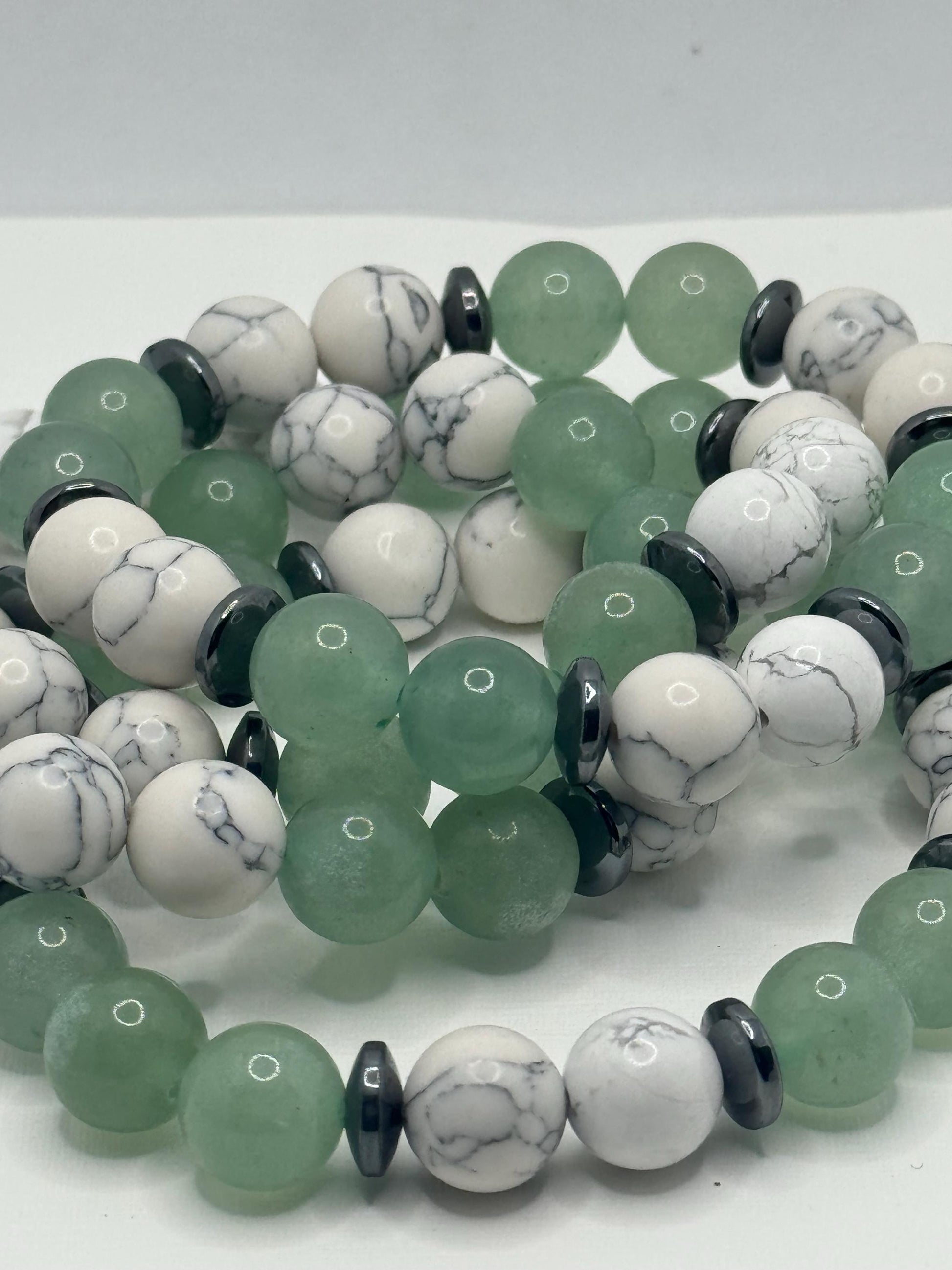 Green Aventurine and Howlite - Peace and Prosperity