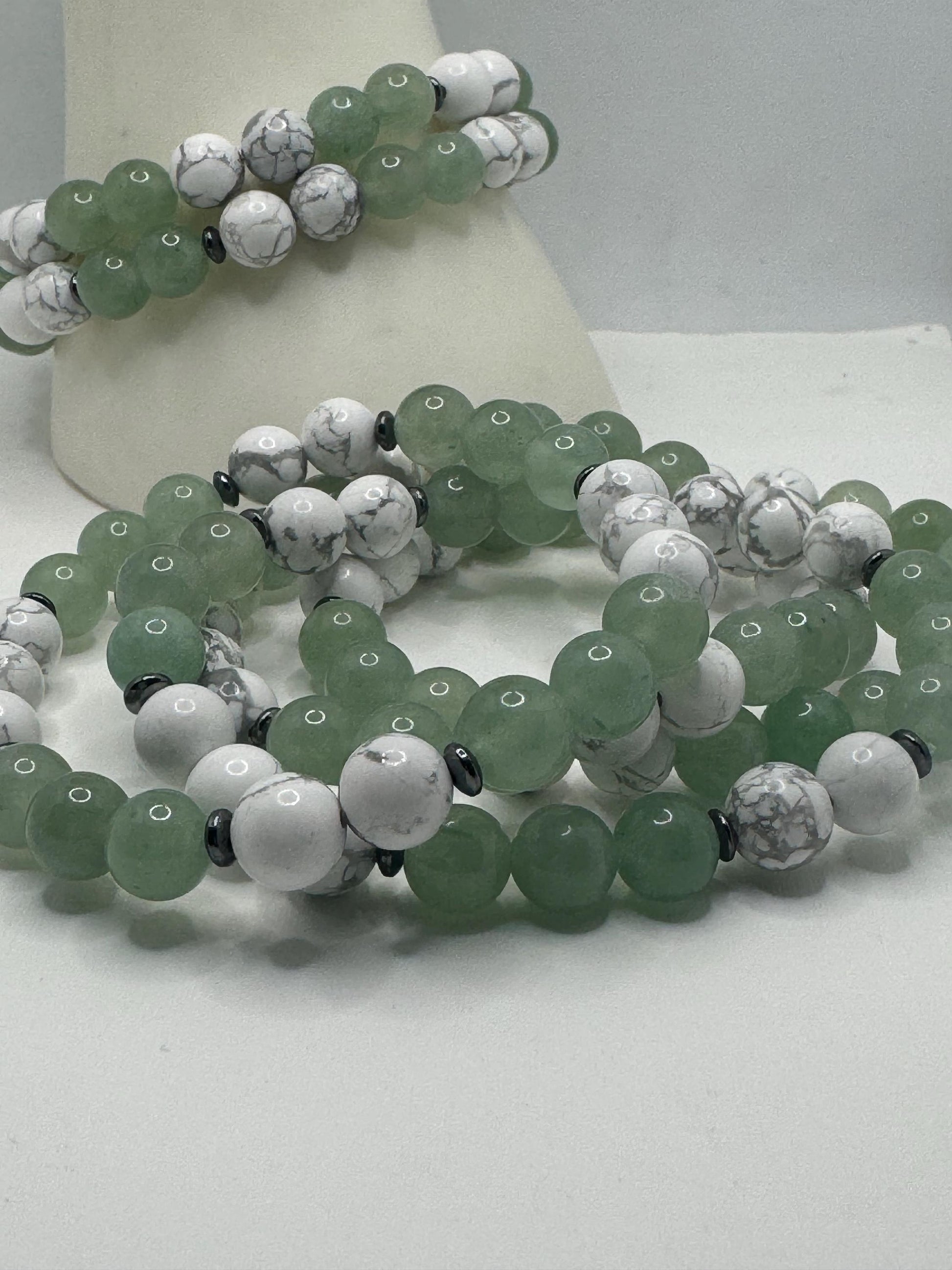 Green Aventurine and Howlite - Peace and Prosperity