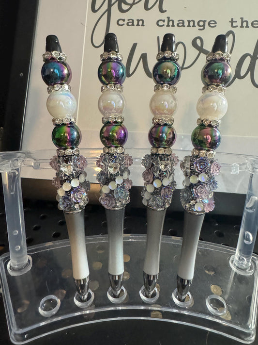 Glamorous Rose Beaded Pens