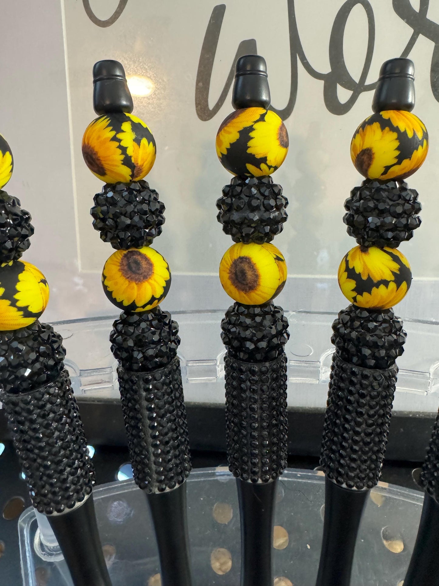 SUNFLOWER BEADED PENS