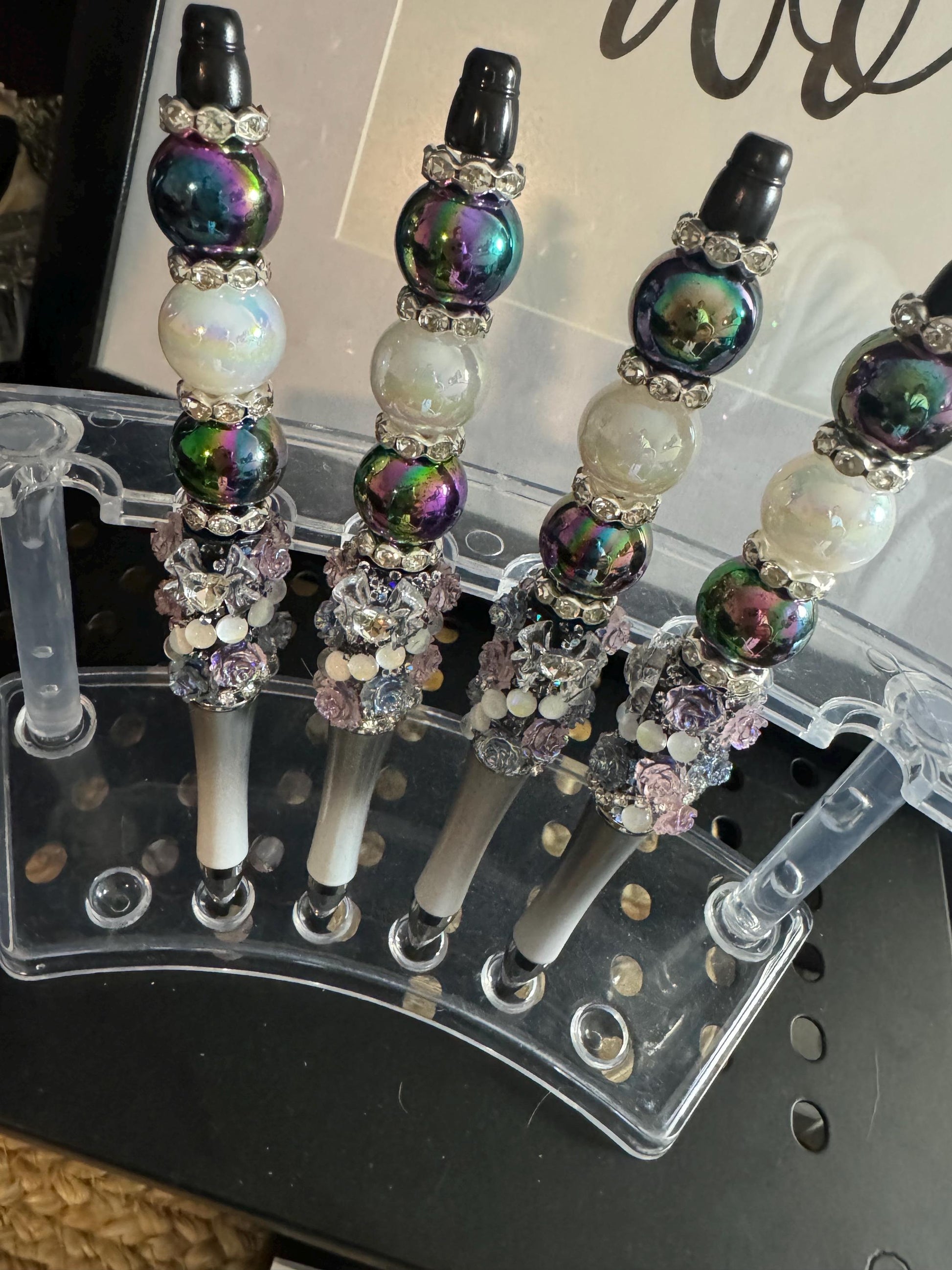 Glamorous Rose Beaded Pens