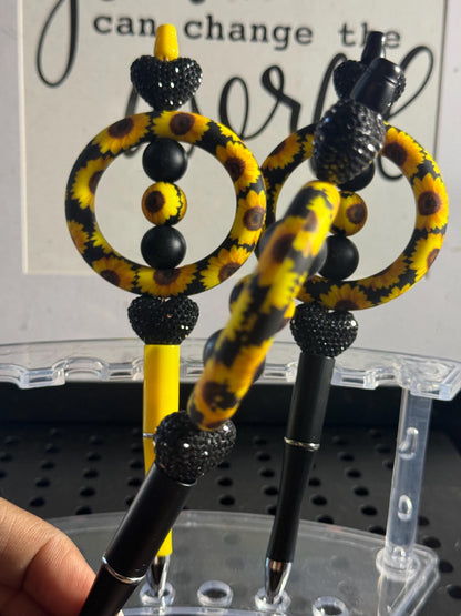 SUNFLOWER BEADED PENS