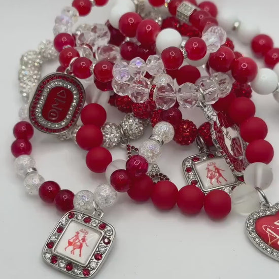 Sorority Bracelets(Crimson and Cream)