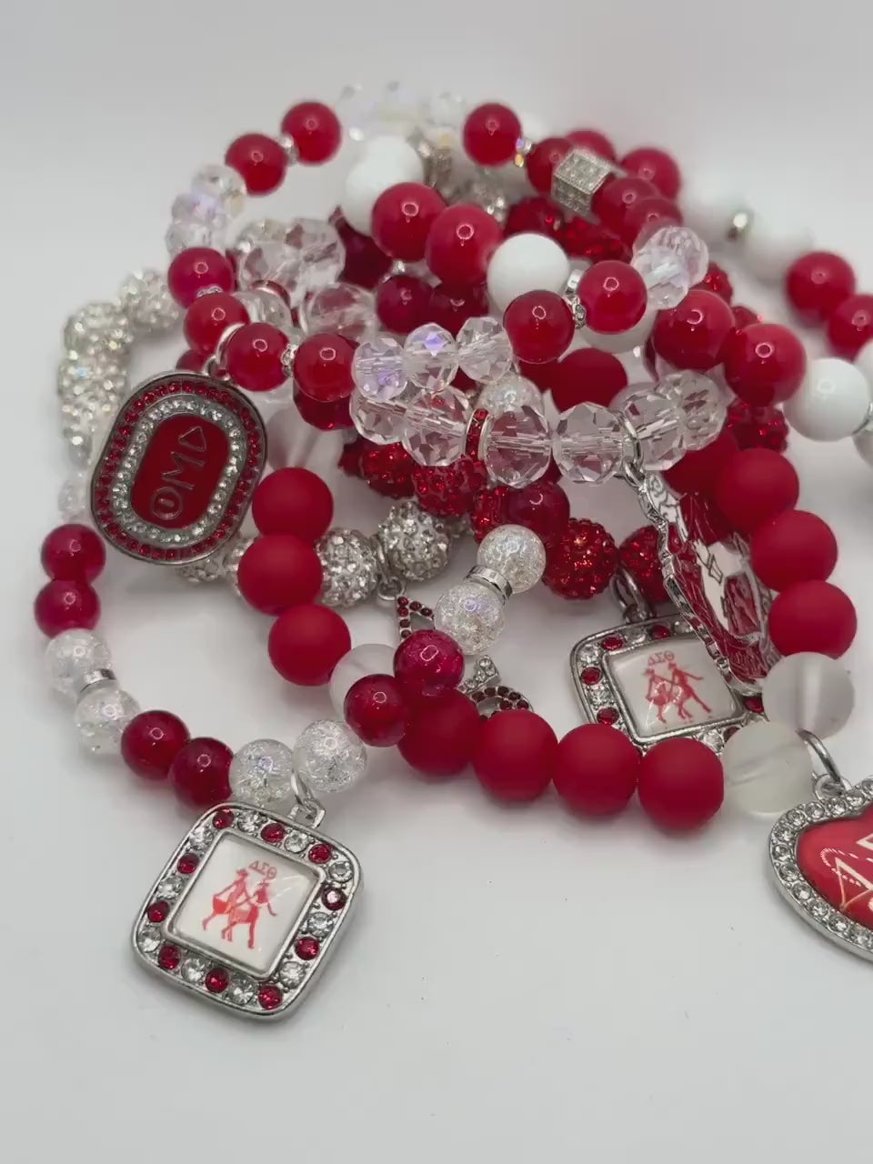 Sorority Bracelets(Crimson and Cream)