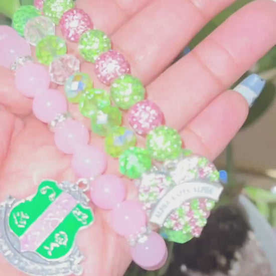 Sorority Bracelets (Pink and Green)