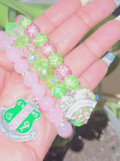 Sorority Bracelets (Pink and Green)