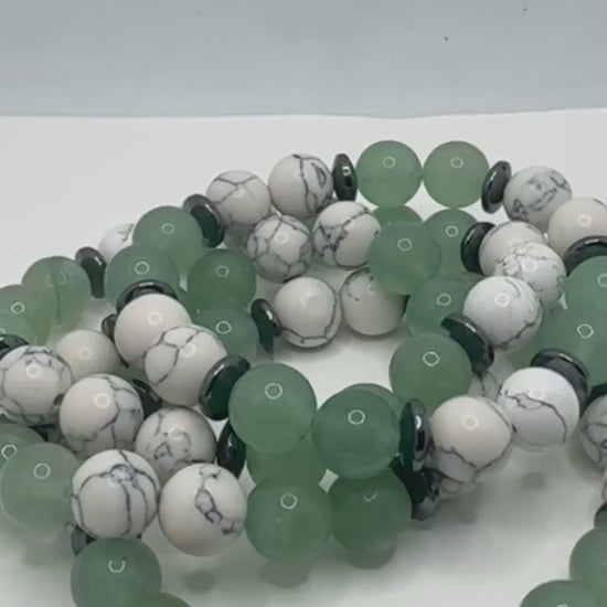 Green Aventurine and Howlite - Peace and Prosperity