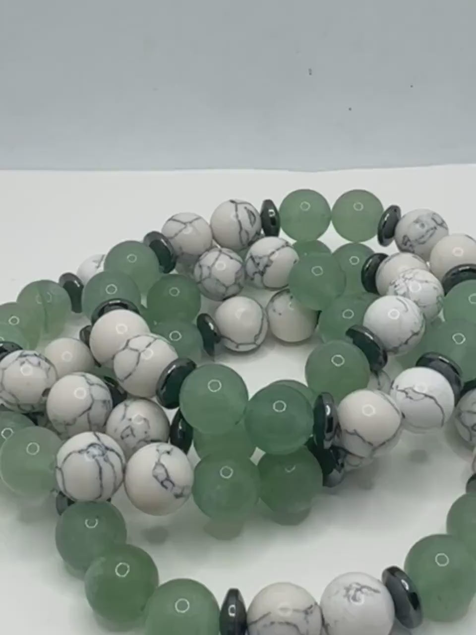 Green Aventurine and Howlite - Peace and Prosperity